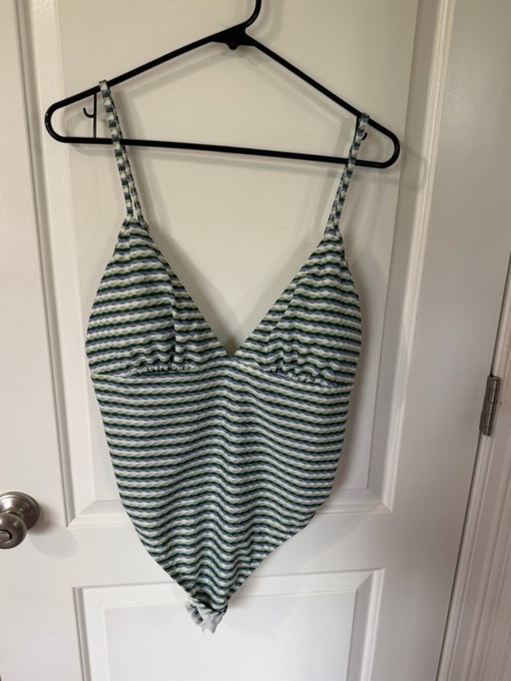 NWT shade & shore  Multicolored Wavy Textured One-Piece Swimsuit Cheeky XL